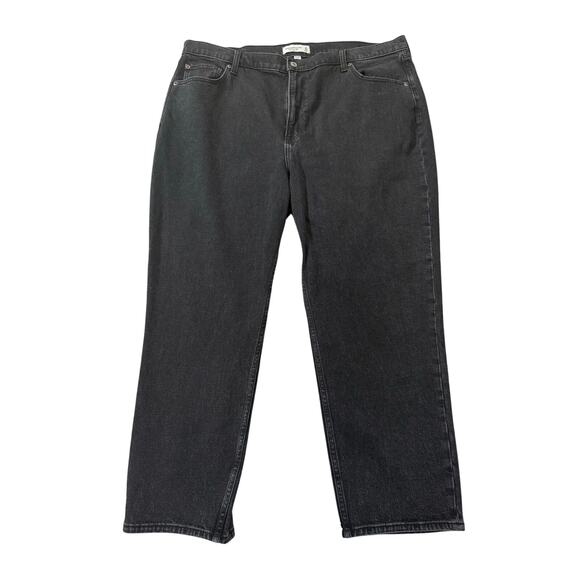Abercrombie & Fitch Jeans Women's 35/20R The Ankle Straight Ultra HighRise Black - Picture 6 of 6
